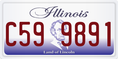 IL license plate C599891