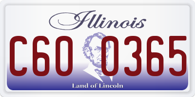 IL license plate C600365