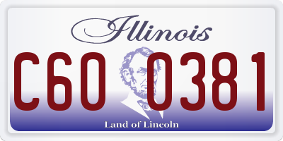IL license plate C600381