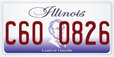 IL license plate C600826