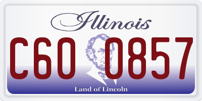 IL license plate C600857