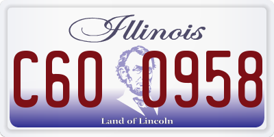IL license plate C600958