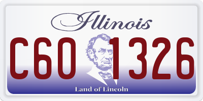 IL license plate C601326