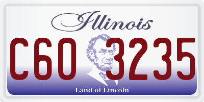 IL license plate C603235