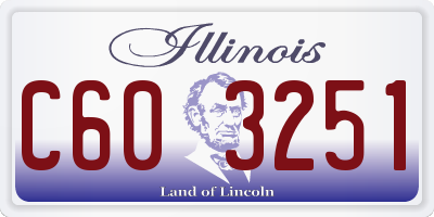 IL license plate C603251
