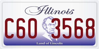 IL license plate C603568