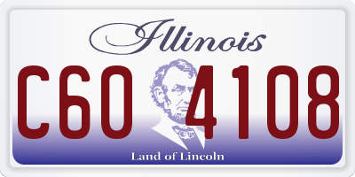 IL license plate C604108