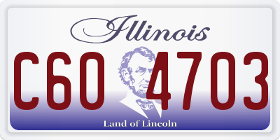 IL license plate C604703