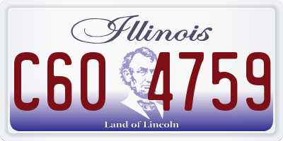 IL license plate C604759