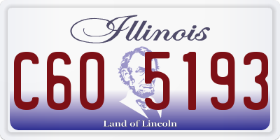 IL license plate C605193