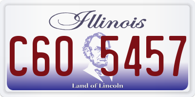 IL license plate C605457