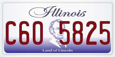 IL license plate C605825