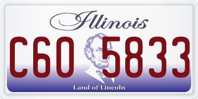 IL license plate C605833