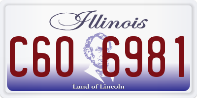 IL license plate C606981