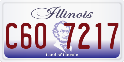 IL license plate C607217