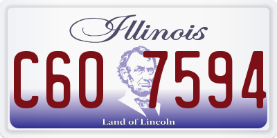 IL license plate C607594