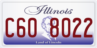 IL license plate C608022