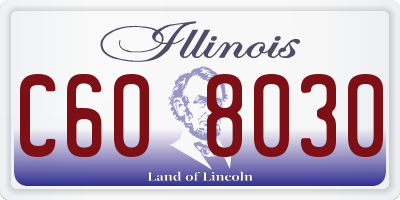 IL license plate C608030