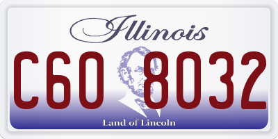 IL license plate C608032
