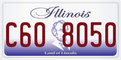 IL license plate C608050