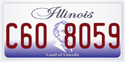 IL license plate C608059