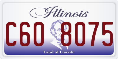 IL license plate C608075