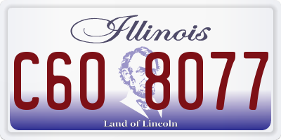 IL license plate C608077