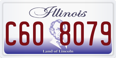 IL license plate C608079