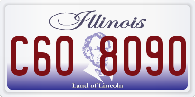 IL license plate C608090