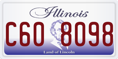 IL license plate C608098