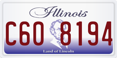 IL license plate C608194