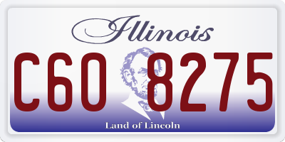 IL license plate C608275