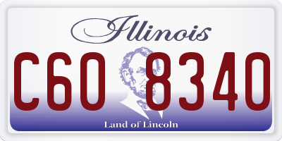IL license plate C608340