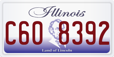 IL license plate C608392