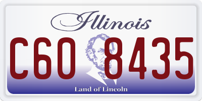 IL license plate C608435