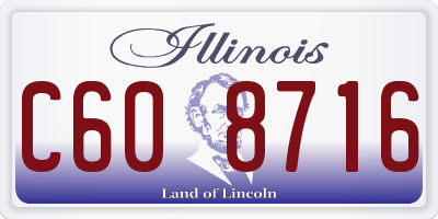 IL license plate C608716