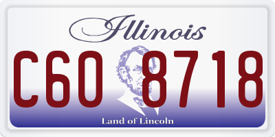 IL license plate C608718