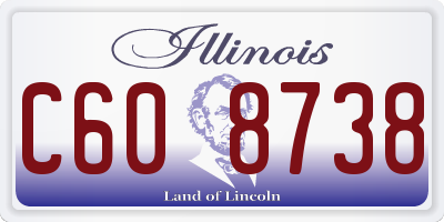 IL license plate C608738