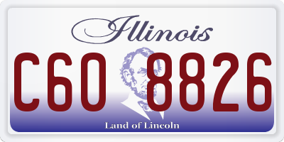 IL license plate C608826