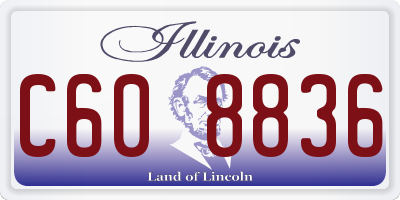 IL license plate C608836