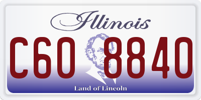 IL license plate C608840