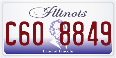 IL license plate C608849