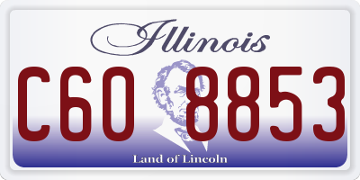 IL license plate C608853