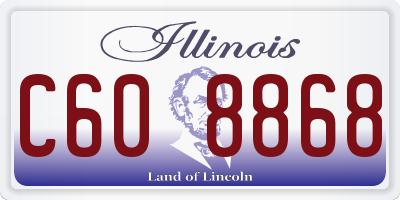 IL license plate C608868