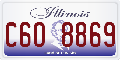 IL license plate C608869