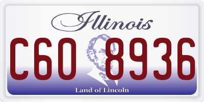 IL license plate C608936
