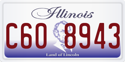 IL license plate C608943