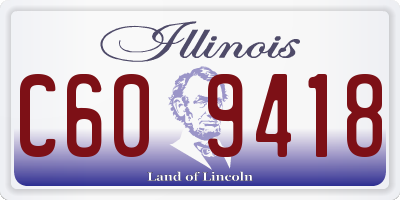 IL license plate C609418