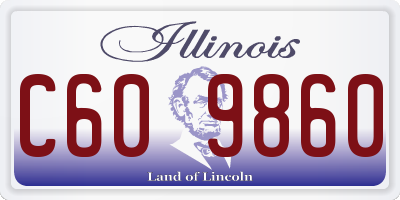 IL license plate C609860