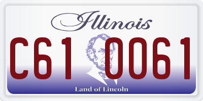 IL license plate C610061